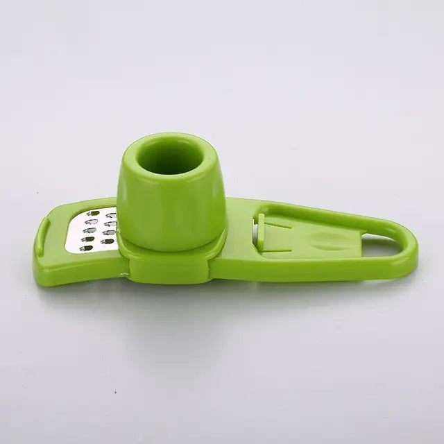 Creative Multi-Functional Garlic Grinder Kitchen Tool Ginger Grater Abs New Material Onion Cutter Compact Size Easy to Use