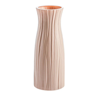 White Imitation Ceramic Plastic Vase for Home Decoration