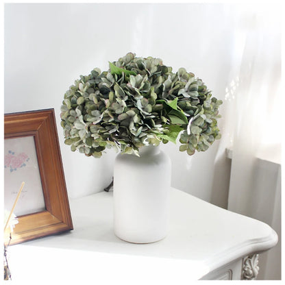 Artificial Flowers Silk Hydrangea Vase for Home Decoration Accessories Wedding Decorative Fake Plants Christmas Garland Material