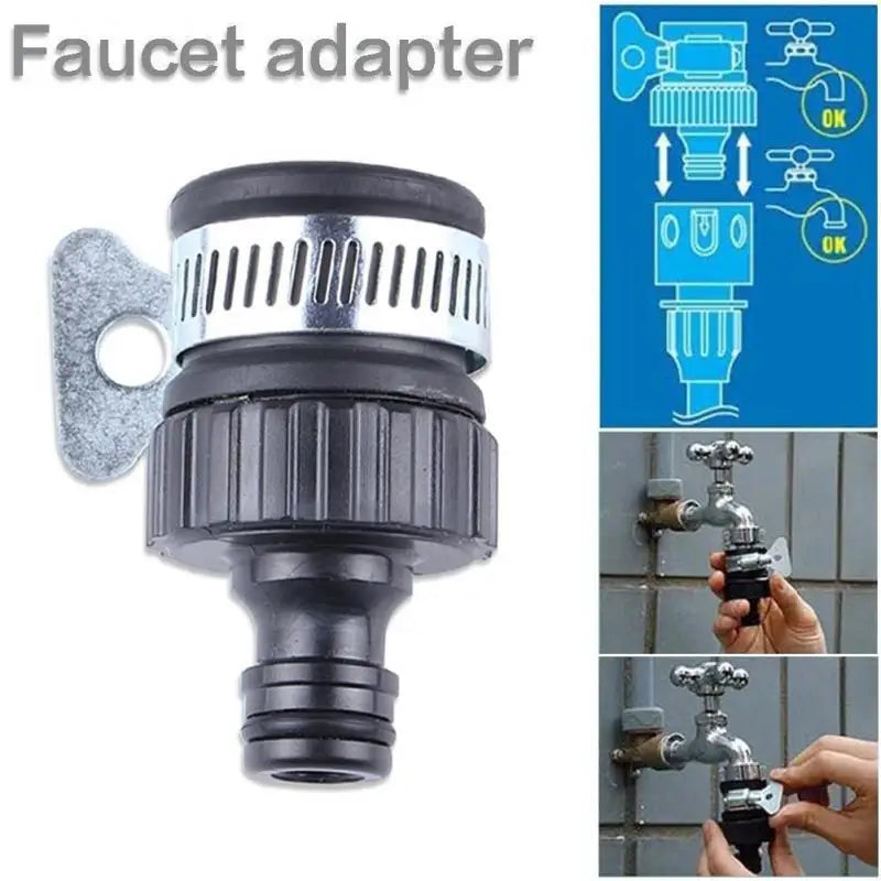 Universal Garden Hose Pipe Tap Connector - Mixer Kitchen & Bath Faucet Adapter for Quick Garden & Outdoor Connect Supplies