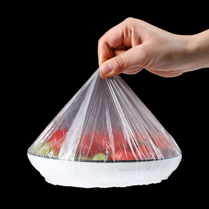 100/1000pcs Disposable Food Cover Saran Wrap Bowel Cover Food Grade Fresh-keeping Plastic Bag Kitchen Storage Accessories