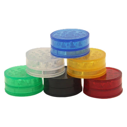 3 Layer Accessories Round Shape Plastic Herb Grinder Tobacco Spice Crusher