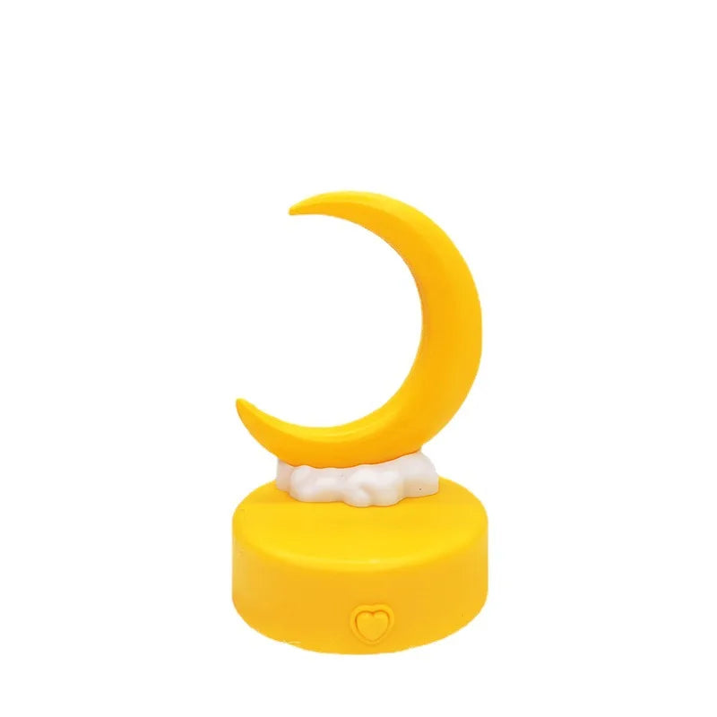 Creative Romantic Crescent Moon Night Light LED Bedside Decorative Table Lamp Living Room Luminous Toy Decorations Birthday Gift