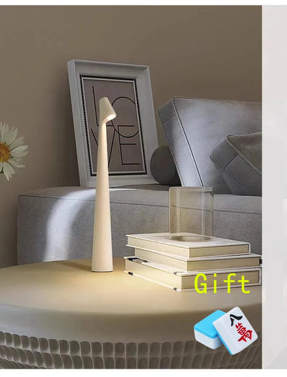 Portable LED Table Lamp Touch Sensor 3-Levels Brightness Rechargeable Battery 24 Hours for Kids Hotel Nightstand Bedside Lamp