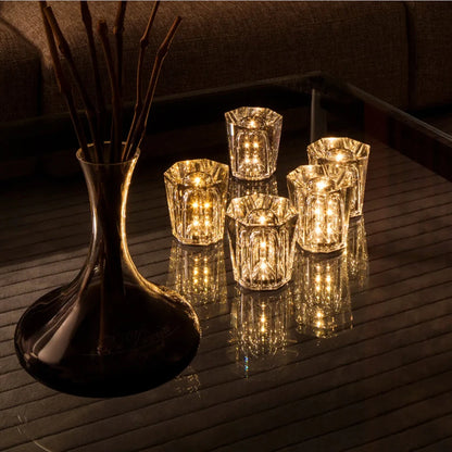 New crystal lamp creative diamond LED rechargeable table lamp bar table lamp atmosphere bedroom bedside atmosphere lamp