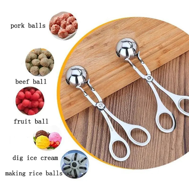 Stainless Steel Meatball Maker Set - Easy to Clean Kitchen Gadgets