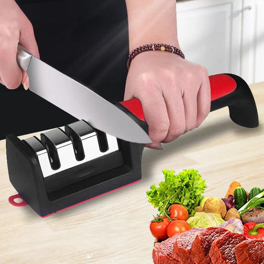 Multi-Functional Kitchen 3/4-Segment Knife Sharpener Household | Sharpening Stone