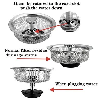 Kitchen Sink Filter Stainless Steel Sink Sewer Mesh Strainers Kitchen Tools Bathroom Floor Drains Hair Catcher Waste Plug Filter