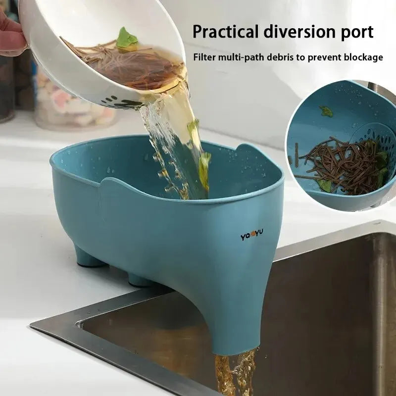 Elephant Drain Basket Multi-purpose Kitchen Storage Drain Basket Household