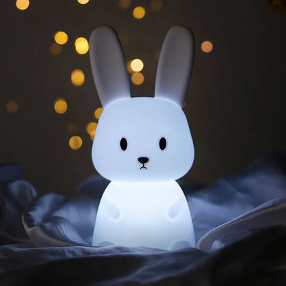 LED Bunny Night light Silicone Rabbit Touch Sensor lamp Cute Light Bedroom Decor Gift for Kid Baby Child Table Lamp Home Decor