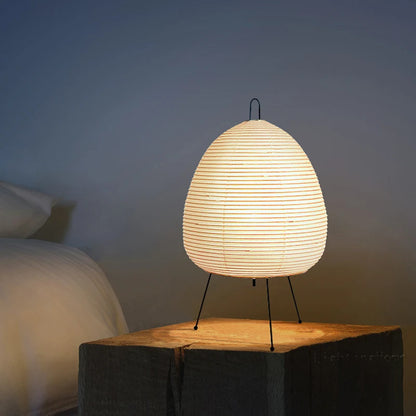 Japanese Design Akari Wabi-sabi Yong Table Lamp Printed Rice Paper Lamp Bedroom Desktop Decoration Table Lamp