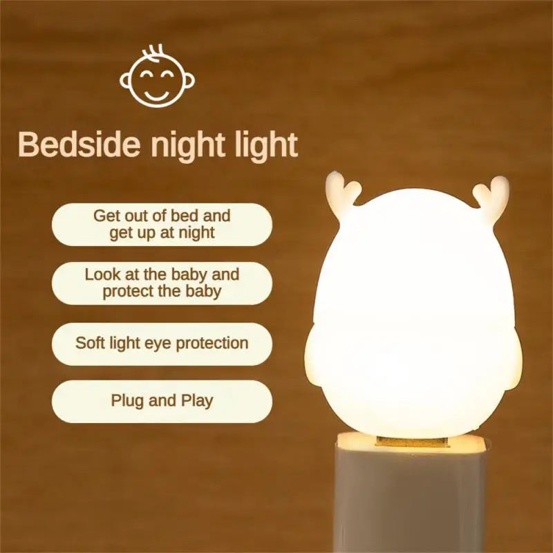 USB LED Night Light Wireless Night Light Recharge Bedroom Bedside Table Lamp For Kids