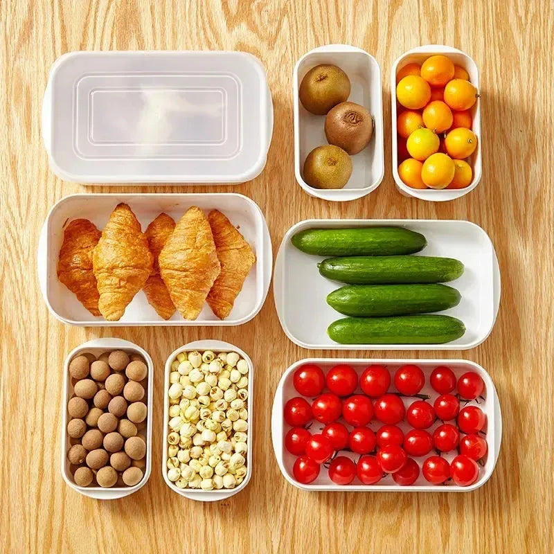 Plastic Covered Fresh-keeping Box Food and Fruit Storage Sealed Freezer Kitchen Organizer Kitchen Storage Container