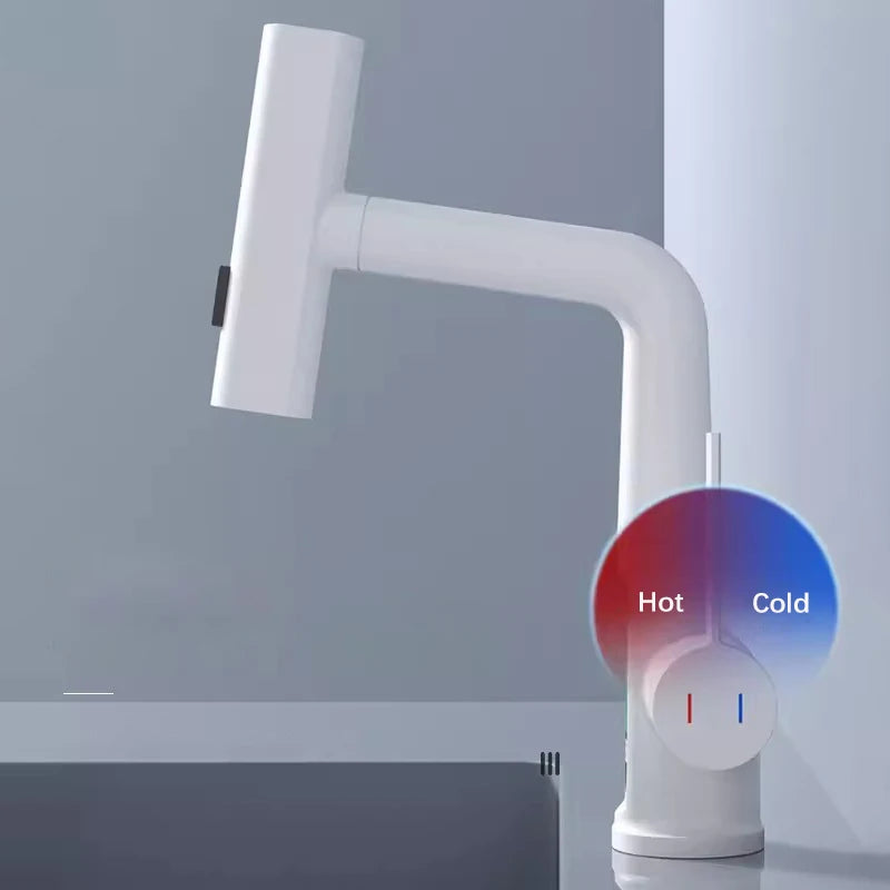 Waterfall Pull Out Kitchen Faucet Intelligent Digital Display Cold Hot Mixer Taps