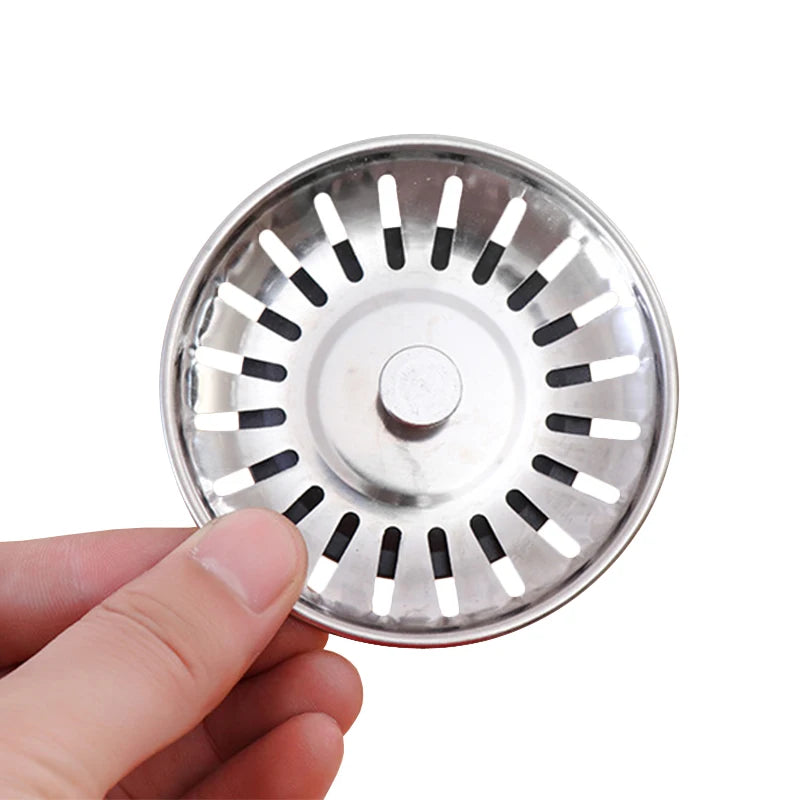 Kitchen Sink Sewer Strainer Basin Drain Stopper Stainless Steel Sink Waste Plug Filter