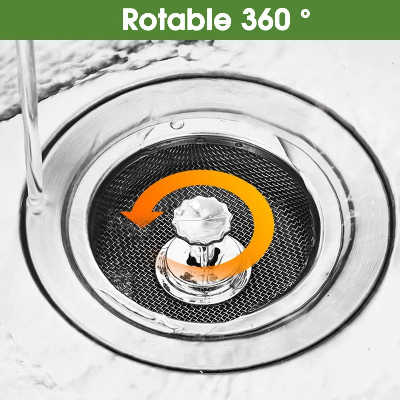 Kitchen Sink Filter Stainless Steel Sink Sewer Mesh Strainers Kitchen Tools Bathroom Floor Drains Hair Catcher Waste Plug Filter