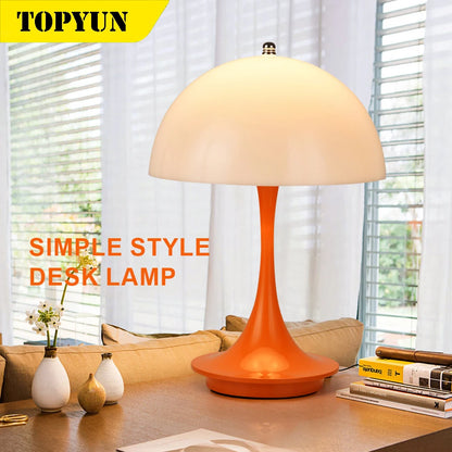 Mushroom table lamp PC luminous lampshade rechargeable desk lamp bedroom bedside decorative night light