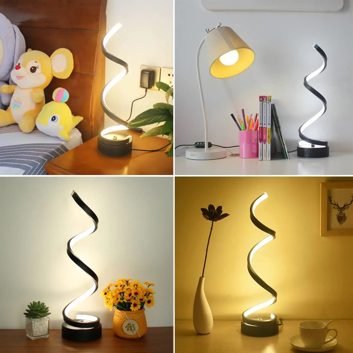 Modern Spiral LED Table Lamp for Living Room and Bedroom