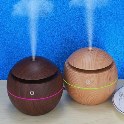 2024 New Woodgrain Vase Humidifier USB Car Office Home Color Night Light Super Silent Humidifier Holiday Gift for Friends