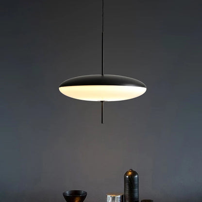 Black & White LED Pendant Lights | Minimalist Flying Saucer Design