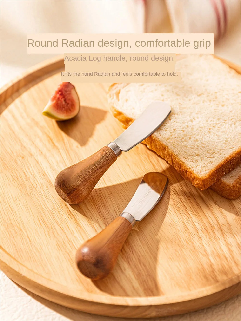 Wooden Handle Butter Cutter Knife | Cheese Slicer Knives | Toast Breakfast Utensil Jam Spreaders