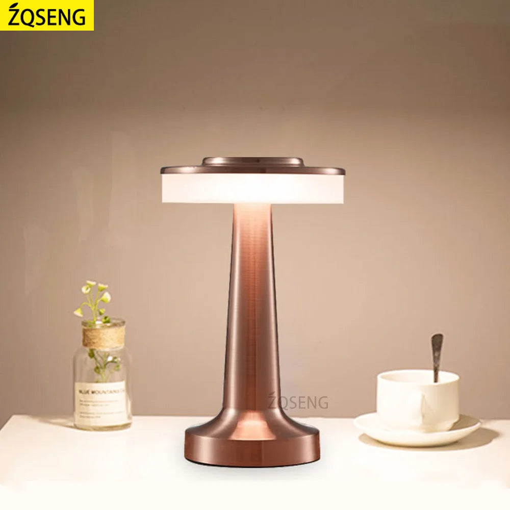 Retro Bar Table Lamp Led Rechargeable Desk Light Room Decor Lampe Camping Luces Bedroom Coffee Decoration Chambre Night Lights