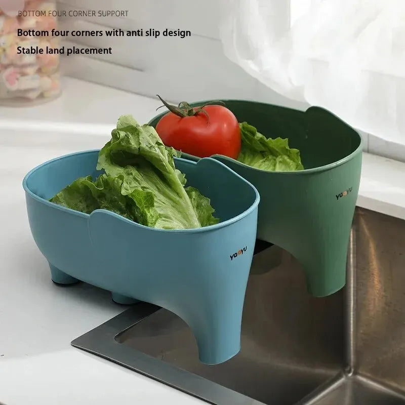 Elephant Drain Basket Multi-purpose Kitchen Storage Drain Basket Household