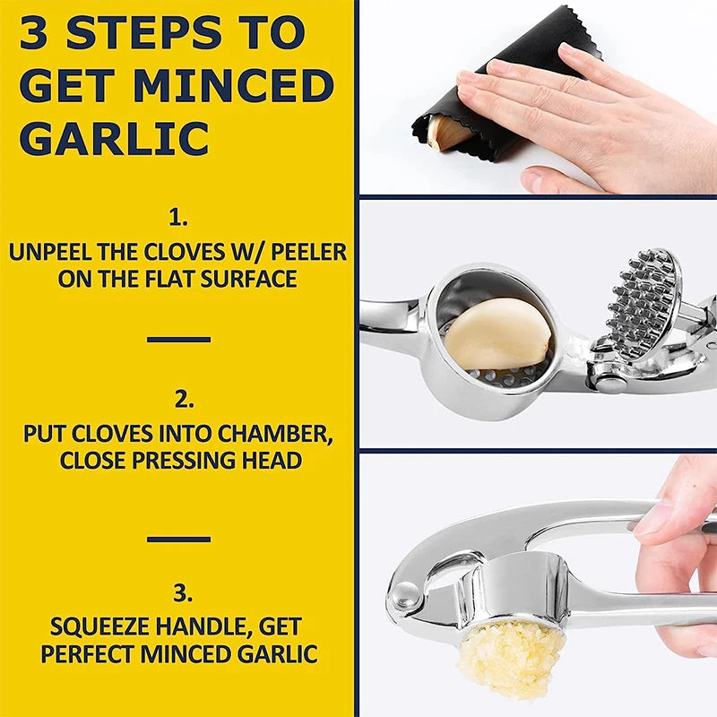 Premium Stainless Steel Garlic Press