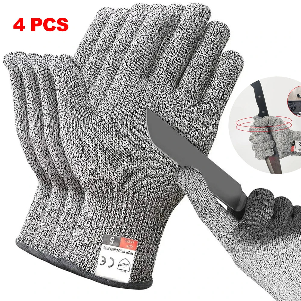 HPPE Level 5 Safety Anti Cut Gloves High-strength Industry Kitchen Gardening Anti-Scratch Anti-cut Glass Cutting Multi-Purpose