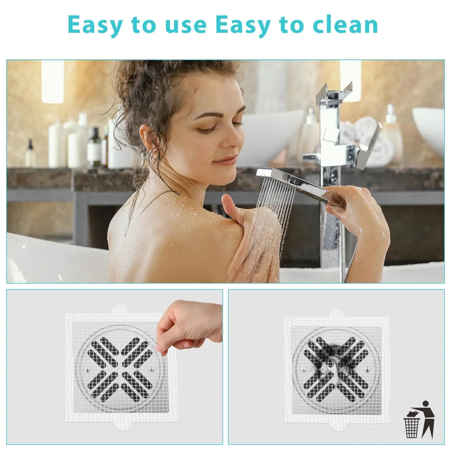 10-200PCS Floor Drain Patch Disposable Anti-Clogging Filter Patch Bathroom Sewer Hair Catcher Kitchen & Bathroom Clogging Tools