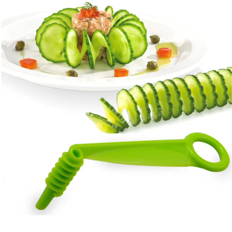 Potato Spiral Cutter & Cucumber Slicer | Vegetable Spiralizer & Kitchen Gadgets