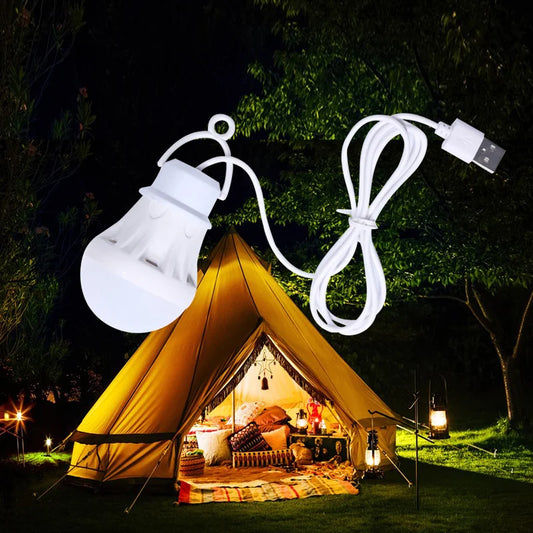 LED Lantern Portable Camping Lamp Mini Bulb 5V LED USB Power Book Light LED Reading Student Study Table Lamp