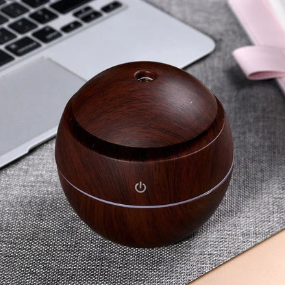 2024 New Woodgrain Vase Humidifier USB Car Office Home Color Night Light Super Silent Humidifier Holiday Gift for Friends