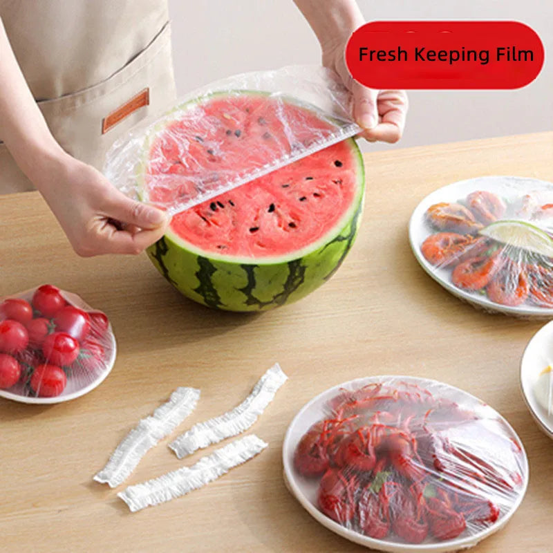 100/50/20pcs Disposable Food Cover Food Grade Fruit Vegetable Storage Bag Elastic Plastic Bag