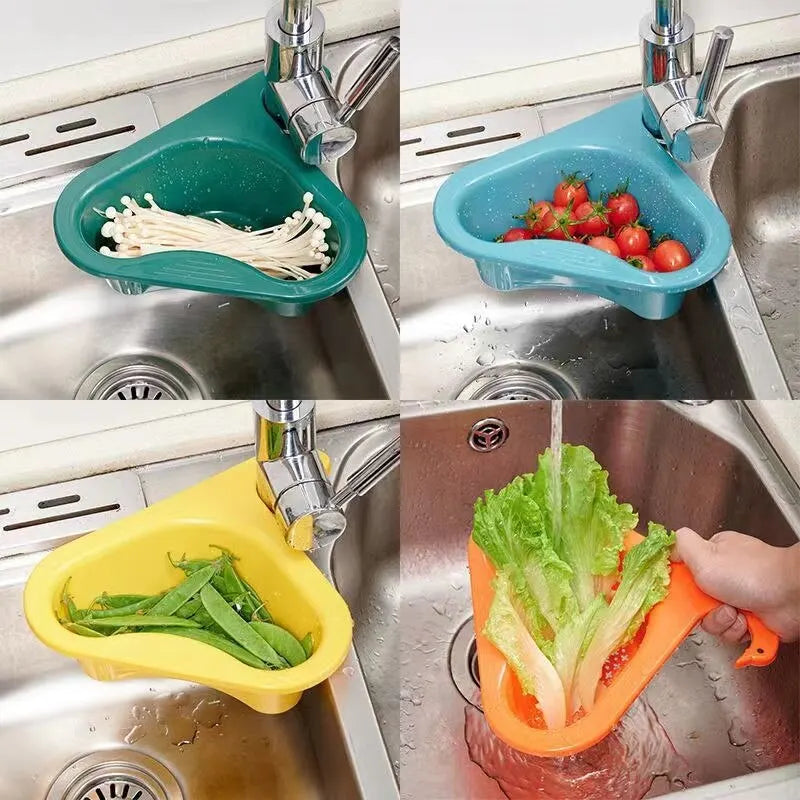 Kitchen Sink Filter Swan Drain Basket Garbage Filter Shelf Strainer Leftover Sink Hanging Rack Multifunctional Drainage Basket