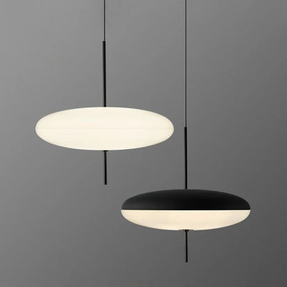 Black & White LED Pendant Lights | Minimalist Flying Saucer Design