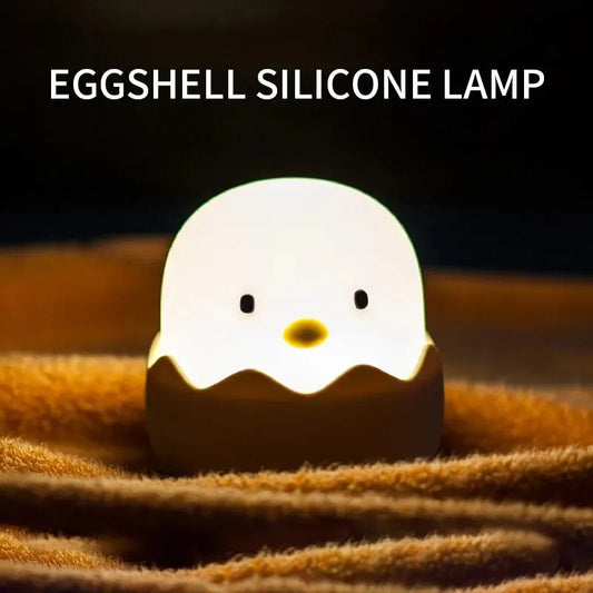 Eggshell Chicken Silicone Pat Lamp USB Night Light Charging Nursing Light Tumbler Cartoon Egg Children Led Table Lamp
