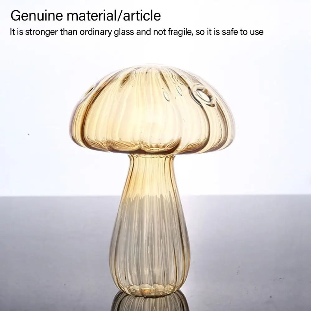 Mushroom Glass Vase Aromatherapy Bottle Creative Home Hydroponic Flower Table Simple Decoration
