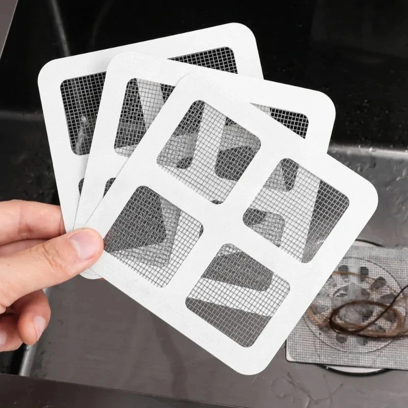 5-20Pcs Disposable Floor Drain Sticker Shower Drain Hair Catcher Cover Sink Strainers Hair Filters Bathtub Mesh Filter Sticker