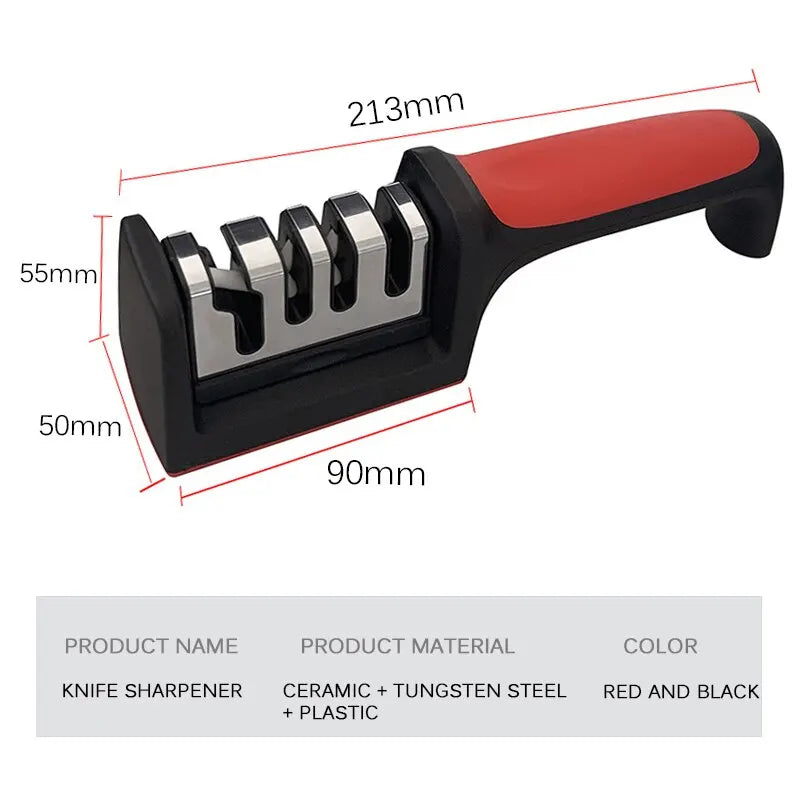 Multi-Functional Kitchen 3/4-Segment Knife Sharpener Household | Sharpening Stone