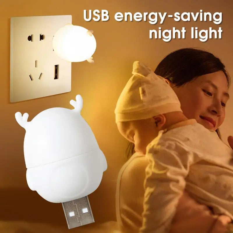 USB LED Night Light Wireless Night Light Recharge Bedroom Bedside Table Lamp For Kids