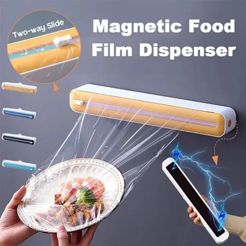 Food Cling Film Dispenser Plastic Wrap New Dispenser Cutter Aluminum Foil Slider Stretch Film Cutter Kitchen Accessories