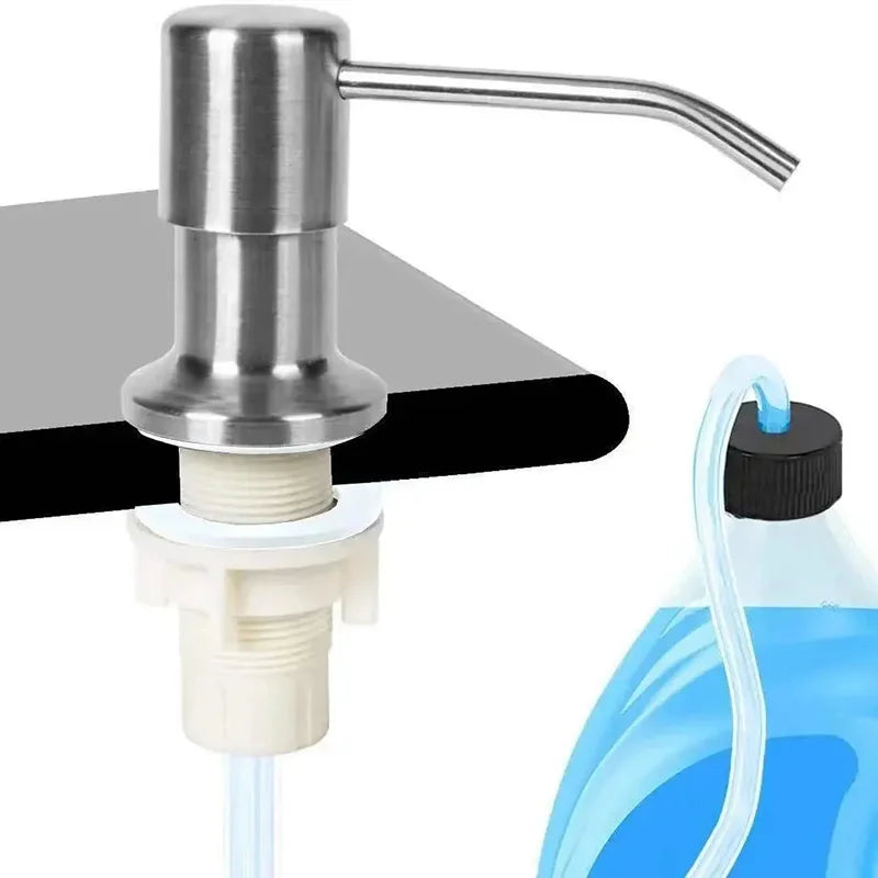 1/2PCS Stainless Steel Liquid Soap Dispenser Pump Kitchen Sink Hand Pressure Liquid Dispenser Kitchen Hardware Accessories