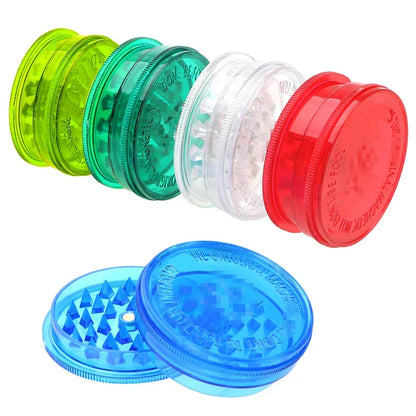 3 Layer Accessories Round Shape Plastic Herb Grinder Tobacco Spice Crusher