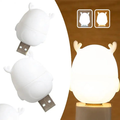 USB LED Night Light Wireless Night Light Recharge Bedroom Bedside Table Lamp For Kids