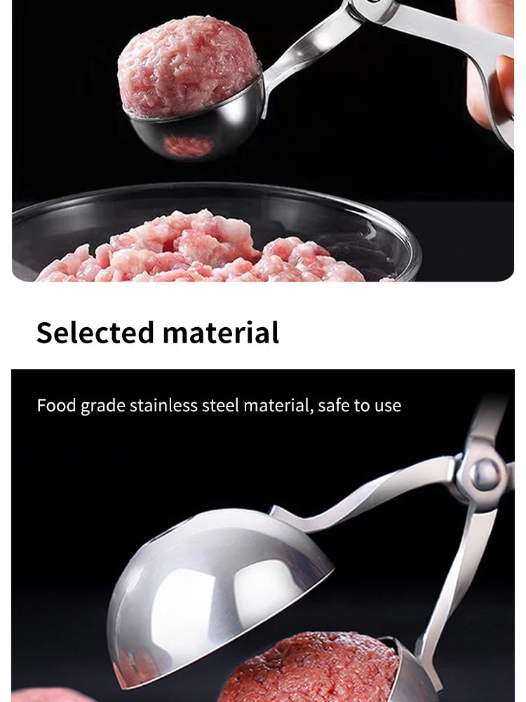 Stainless Steel Meatball Maker Set - Easy to Clean Kitchen Gadgets