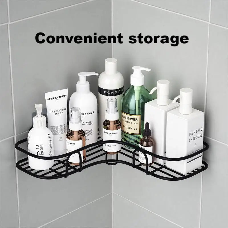 Bathroom Shelf Shower Shelf Shampoo Storage Shelf Kitchen Spice Corner Shelf No Punch Wall - Mounted Shelf Bathroom Accessories