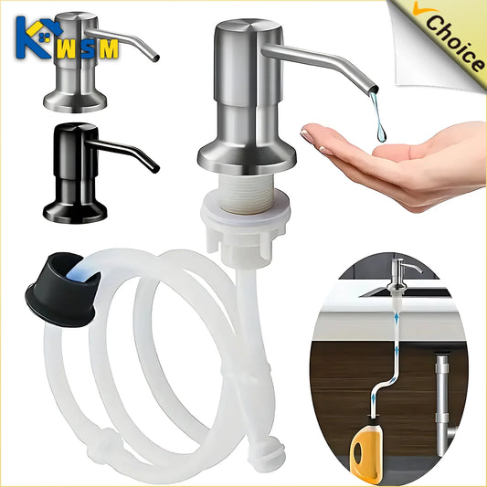 1/2PCS Stainless Steel Liquid Soap Dispenser Pump Kitchen Sink Hand Pressure Liquid Dispenser Kitchen Hardware Accessories