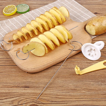 Potato Spiral Cutter & Cucumber Slicer | Vegetable Spiralizer & Kitchen Gadgets