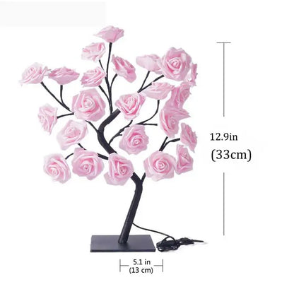 LED Rose Lamp Tree Rose Light Table Top Decorations for Wedding Mother's Day Valentine’s Day Decorations, Gift for Girls Mom